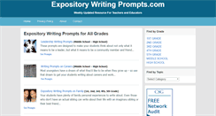 Desktop Screenshot of expositorywritingprompts.com